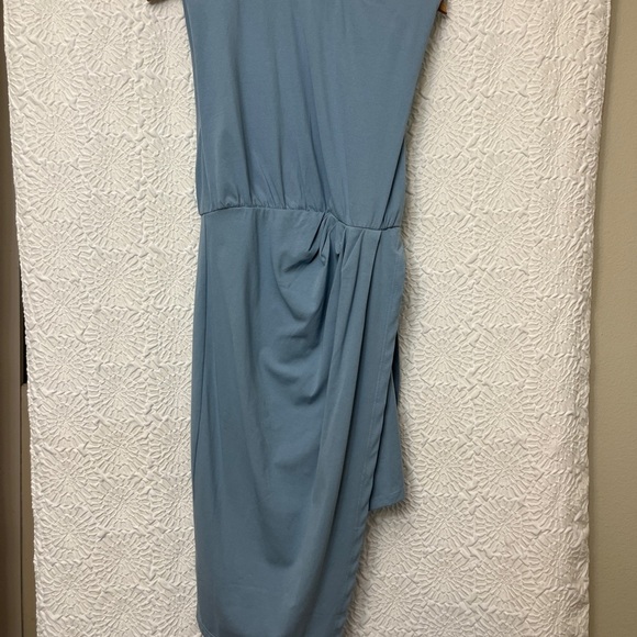 Strut & Bolt Shoulder Pad Wrap Dress Blue Size S / M Casual Comfortable Summer - Picture 16 of 16